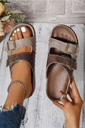 Western Buckle Sandals
